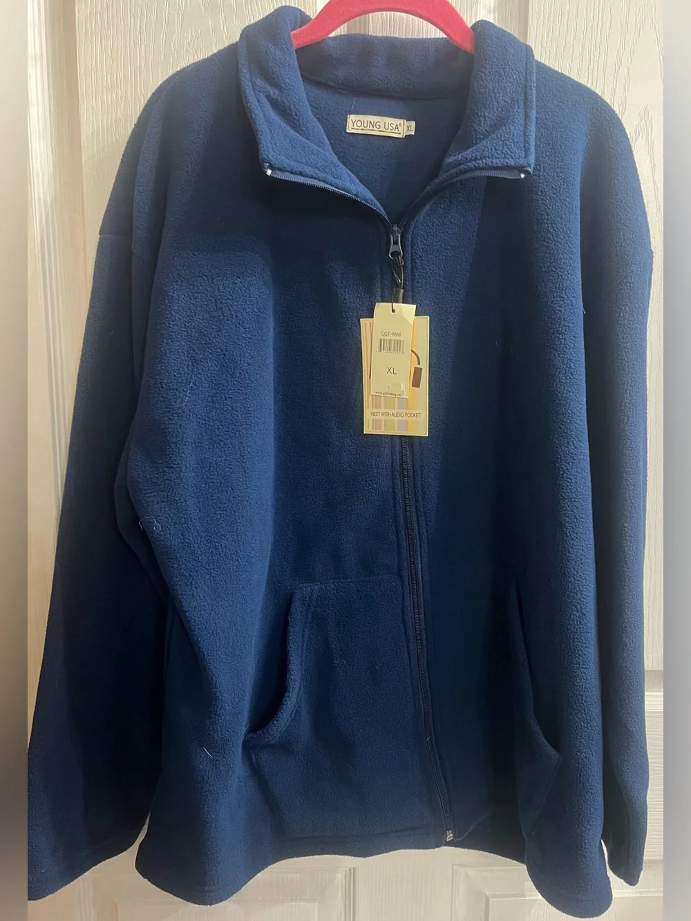 Young USA Navy Full-Zip Fleece Jacket